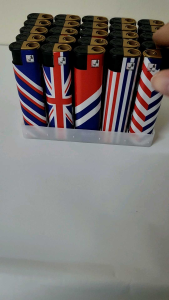 FX-199 Three Colours Stripe Windproof Lighter (random)