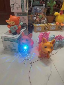 Cún dắt đi tự động đồ chơi cho bé có nhạc co đèn