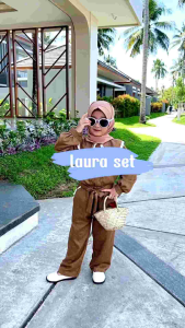 Setelan Baju Muslim Anak Perempuan Oneset Laura Orisabilaqu 4-10th