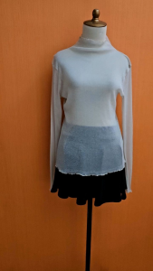 atasan wanita cream DAZY cewek M L lengan panjang MEWAH cute transparan santai korean look blouse