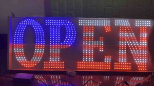 ป้ายไฟ ป้ายไฟร้าน ป้ายไฟตัวอักษร ป้ายไฟวิ่ง ป้ายไฟOpen ป้ายไฟled ป้ายไฟเปิดร้าน ขนาด100x36cm