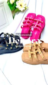 sandal sendal wedges hak tinggi tebal wanita perempuan cewek remaja tanggung tebal tinggi / sandal sendal wedges untuk pesta kondangan perempuan wanita cewek model tinggi tebal / sandal tebal cewek perempauan remaja smp sma