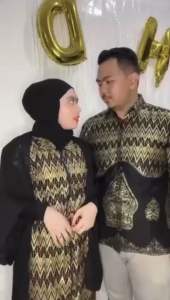 Batik Couple Keluarga Gamis Busui Modern Terbaru
