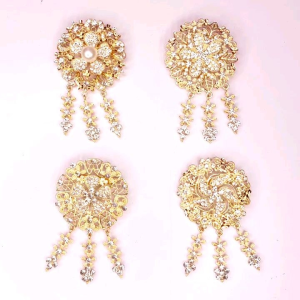 Bros Elegan Kristal Pearl Gaya Laut - Aksesoris Pernikahan/Bully/Wisuda