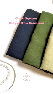 VAIZA Hijab Segiempat Polos / Bella Square Polycotton Tepi Jahit