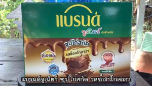 แบรนด์ จูเนียร์ ซุปไก่สกัด ทุกรสชาติ รสช็อกโกแลต/ฮันนี่บอมบ์ ขนาด 42 มล. จำนวน 12 ขวด