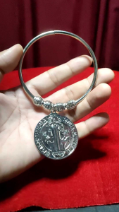 St. Benedict Miraculous Single Medal for Protection Against Evil with Pouch