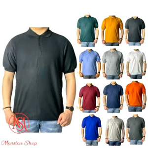 Kaos Polo Shirt Polos/Kerah polos/Lengan pendek Seragam
