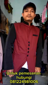 JAS BLAZER KOMBINASI MAROON MIX HITAM