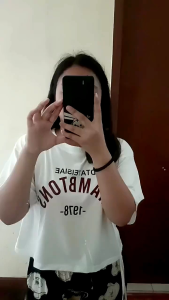 *KRS* Baju Kaos Crop Wanita Dhambtons Serut Bahan katun kaos / Baju atasan Wanita terbaru Wanita