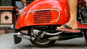 KNALPOT RACING VESPA BUANG KANAN DAN KIRI GALVANIS