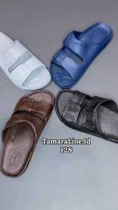 Sandal Selop Karet Pria Dewasa / Remaja / Model Sendal Slide Slip on Casual Santai Rumah Hotel Outdoor Kamar Mandi Murah / Bahan Premium Lentur Empuk Ringan Kuat Anti Slip Anti Air - TAMARALINE 128