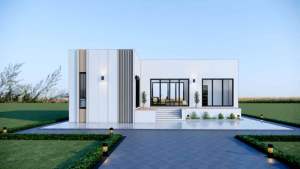 แบบบ้านกล่อง 1 ชั้น