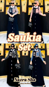 (9) BISHOP SAUKIA  Baju  Atasan Dress Flanel Saukia Overal Set 2in1 by BShop.