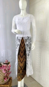 Set Kebaya Akad Nikah Kebaya Peyet Semata Kaki & Longtorso Dan Rok Payet