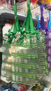 มาลัยใส่แบงค์ซองพิมพืลาบ 10 ใบ ใส่ได้ทุกแบงค์