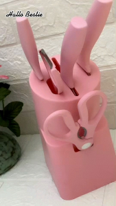 Pisau Set 6 + Tempat  Kicthen Knife Sst