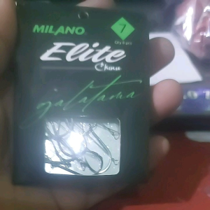 Kail Neklin Milano Elite Galatama Hijau No.7 Dengan Kawat Neklin 2cm Kail Tanpa Ruit