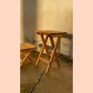 Foldable Wooden Sitting Stool （outdoor/indoor) | Camping chair Folding chair | Portable chair folding | Rehal quran | Kerusi lipat duduk Kerusi Lipat | Foldable stool | 折叠椅子 | 实木 Solid Wood