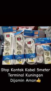 COLOKAN KABEL 5 METER 2 LUBANG 3 LOBANG 4 LUBANG 5 LOBANG STOPKONTAK KABEL TERMINAL LISTRIK