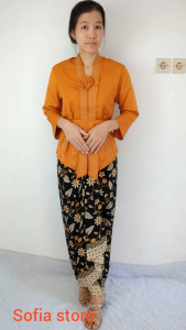 Atasan Saja Kebaya Kutubaru Bordir Remaja Dewasa Rihanna Warna Kuning Model Bali Kartini