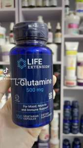 [MỸ] Viên L-Glutamine 500 mg Life Extension 100 viên hỗ trợ tâm trạng cơ bắp và miễn dịch