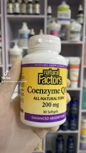 [MỸ] Viên uống Coenzyme Q10 200 mg Natural factors All-Natural Form chống oxy hóa