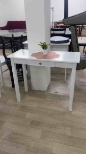 ❤️familystar2u - 3ft Console Table with 1 Drawer Study Table Make Up Table Makeup Table Dressing Table Writing Table Display Table (cap/oak/white)