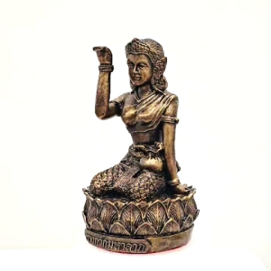 นางกวัก กวักทรัพย์ แร่เหล็กน้ำพี้แท้ วัตถุมงคลเรียกโชค ค้าขายดี มั่งคั่งร่ำรวย สูง 6.5 นิ้ว ฐาน 3.5 นิ้ว