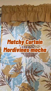 Matchy 1 mordivines mocha combination Geena fabric km curtain tapal half msp single printed window curtain