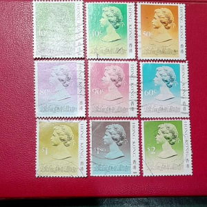 Koleksi Prangko kuno Hongkong Jadul 9 Pcs 1987-1989 USED