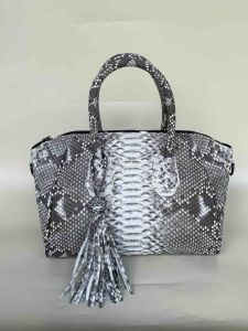 Lady tote in natural python exotic leather bag