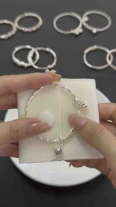 L&X Jewelry | Original S990 Silver Baby Bangle with Smile Bells (Unpaired)