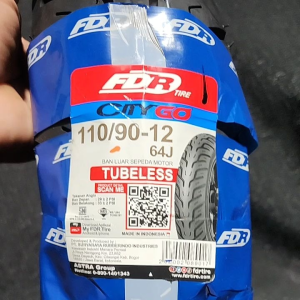 Ban Luar FDR Citygo 110/90-12 Tubeless Ban Luar Sepeda Motor Scoopy Genio Freego Beat 2024 Beat Street