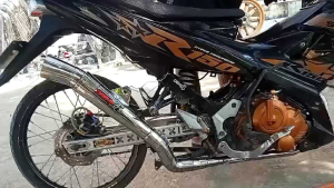SUZUKI RAIDER 150 CARB  DAENG OPEN PIPE 51 MM TRI-CUT WITH SILENCER