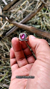 Cincin Batu Akik pria ring titanium mstka 9 asma merah siem