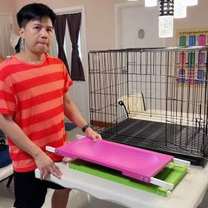 ชั้นนอนเเมว ติดกรง