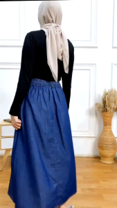 Rok A kancing dewasa all size