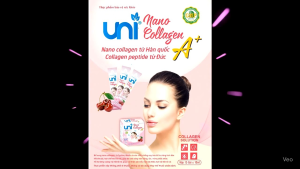 Uni Nano Collagen A+ - Collagen từ Hàn Quốc và Collagen peptide từ Đức Hộp 20 túi x 20ml
