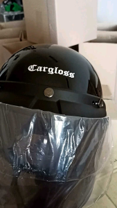 Helm Retro free kaca datar