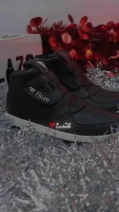 Flazo Sepatu Anak Laki Laki Dan Perempuan: Sepatu Sekolah Hitam Polos & Boots Perekat