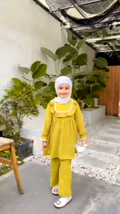 baju anak muslimah set celana baju anak CREINGKEL set celana  terbaru kekinian