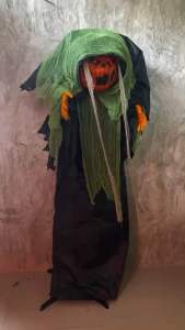 ผีโชว์ฟักทองโยกได้+ มีไฟมีเสียง Halloween