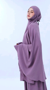 Kulsoem - Prayset Mukena Inara Dagu Bahan Crinkle Air Flow