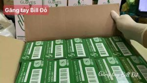 1 Hộp Găng tay cao su y tế latex KHÔNG BỘT Sgloves hộp 100 chiếc size XS S M L