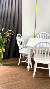 Dining set/6 Seater Dining Set/Full White Dining Set/ATTIC FURNITURE JF 3660 FULL SOLID DINING SET 1x6