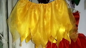 bottoms girls kid skirt/ COLOR YELLOW/ 1pc/2 layered skirt garterized