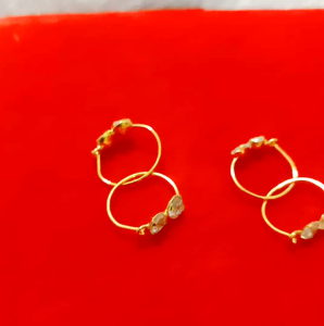 ANTING KENIP BAYI DAN ANAK PERAK 925 LAPIS MAS