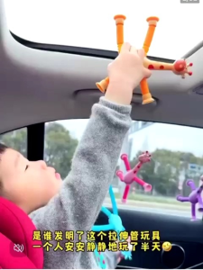 Teleskopik Jerapah Led Mainan / Mainan Teleskopik Tabung Jerapah Suction Cup Telescopic Fidget / Mainan Suction Cup Pop Tube Jerapah Led Menyala