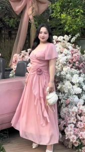 Đầm Maxi Bigsize 50-90KG Nhẹ Nhàng Dễ Thương Gọn Dáng Đi Làm Đi Tiệc Đi Chơi - D194 - Ú Xinh Store (Maxi Tằm 3 Màu)